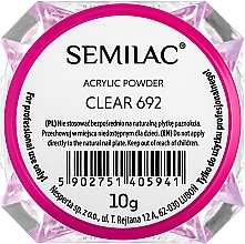 Düfte, Parfümerie und Kosmetik Nagelpulver aus Acryl - Semilac Acrylic Powder