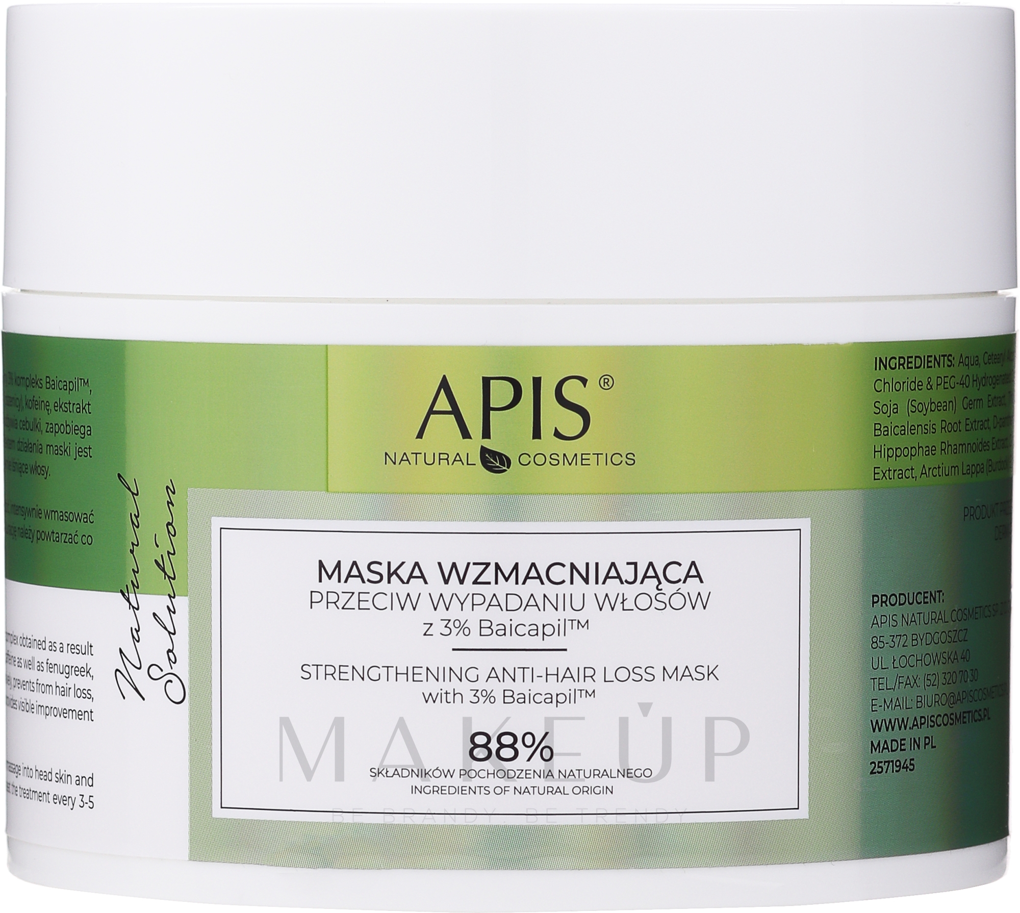 Stärkende Haarmaske - APIS Professional Natural Solution Mask — Bild 200 ml