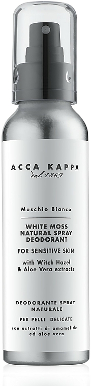Acca Kappa White Moss - Natürliches Deospray für empfindliche Haut  — Bild N1