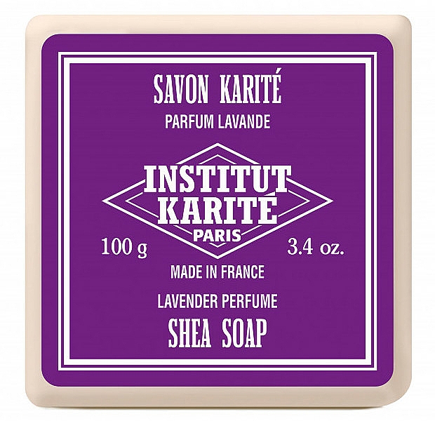 Seifenset - Institut Karite Shea Soap Trio Lemon Verbena, Almond & Honey and Lavender (Seife 100g + Seife 100g + Seife 100g) — Bild N4