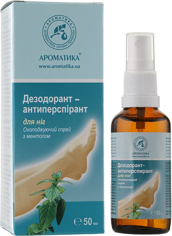 Spray Antitranspirant für die Füße Kühlen mit Menthol - Aromatika — Bild N1