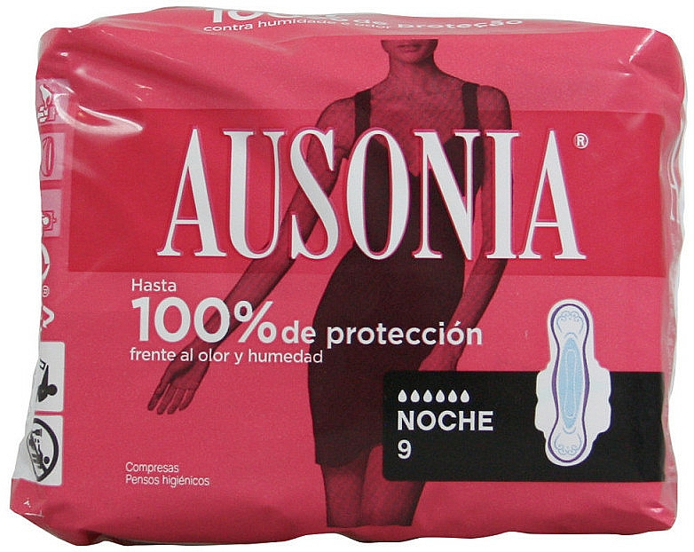 Damenbinden für die Nacht mit Flügeln 9 St. - Ausonia Night Ultra Towels — Bild N2