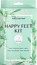 Düfte, Parfümerie und Kosmetik Fußpflegeset - Kocostar Happy Feet Kit (Feuchtigkeitsspendende Fußmaske 2x14ml + Fußpeelingmaske 40ml)