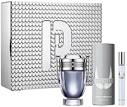 Düfte, Parfümerie und Kosmetik Duftset (Eau de Toilette 100ml + Deospray 150ml+ Eau de Toilette 10ml)  - Paco Rabanne Invictus 