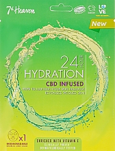 Düfte, Parfümerie und Kosmetik Feuchtigkeitsspendende Maske - 7th Heaven 24H Hydration CBD Infusion Sheet Mask