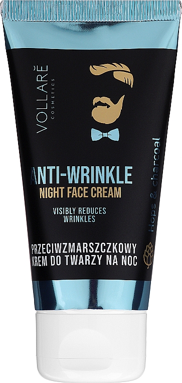 Nachtcreme für Männer - Vollare Anti-Wrinkle Night Face Cream Men — Bild N1