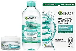 Gesichtspflegeset - Garnier Skin Naturals Hyaluronic Aloe (Mizellenwasser 400ml + Gel 50ml + Maske 28g)  — Bild N2