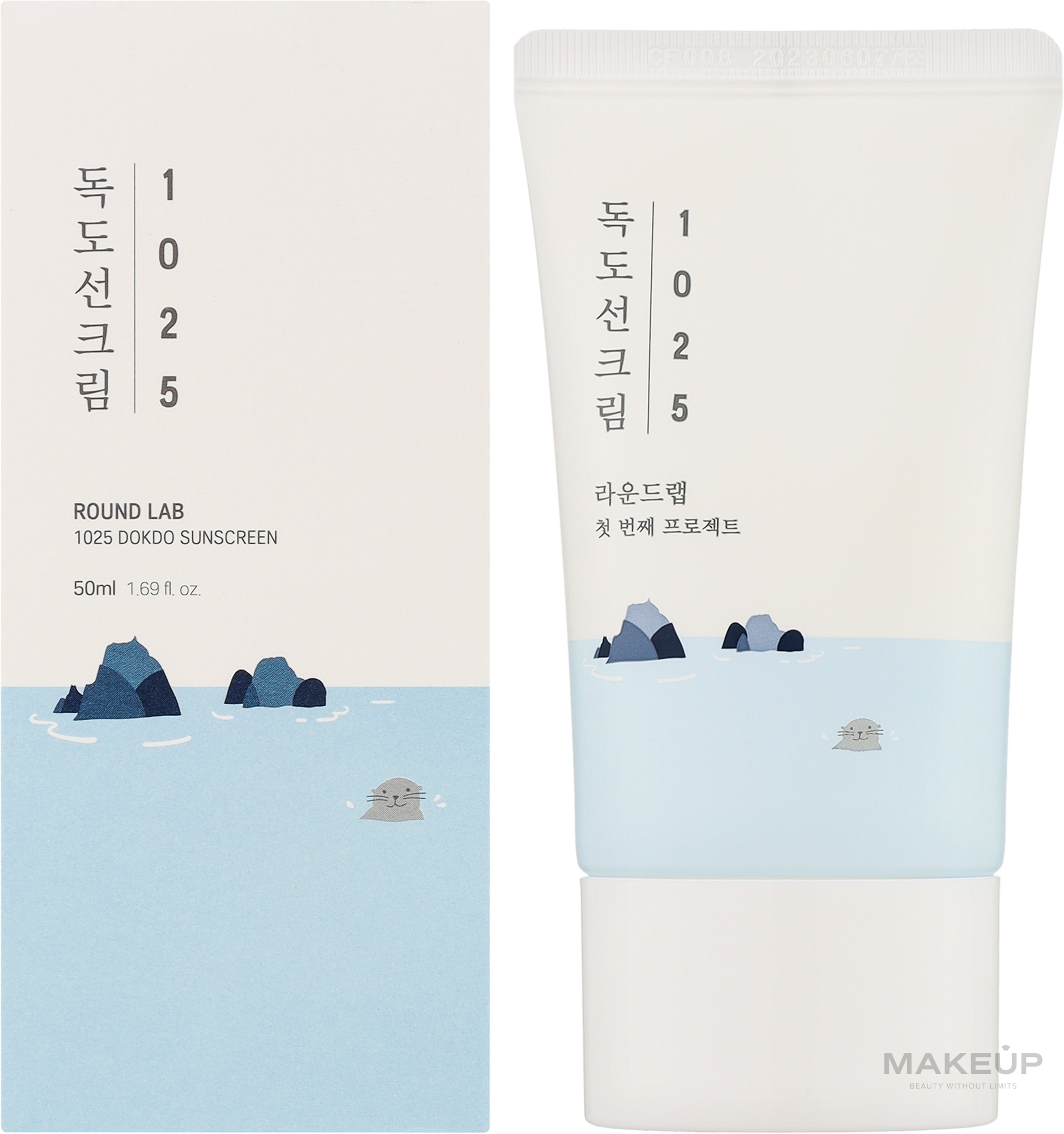 Sonnencreme mit Meerwasser - Round Lab 1025 Dokdo Sunscreen SPF 50+ PA++++  — Bild 50 ml