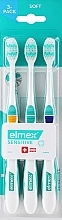 Zahnbürste extra weich grün-weiß 3 St. - Elmex Sensitive Toothbrush — Bild N1