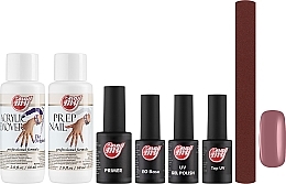 Nagellack-Set - My Nail №7 (Acrylentferner 60ml + Primer 14.6g + Nagelbase 7g + Nagelgel 7g + Nagelüberlack 7g + Nagellackentferner 60ml + Nagelfeile) — Bild N1