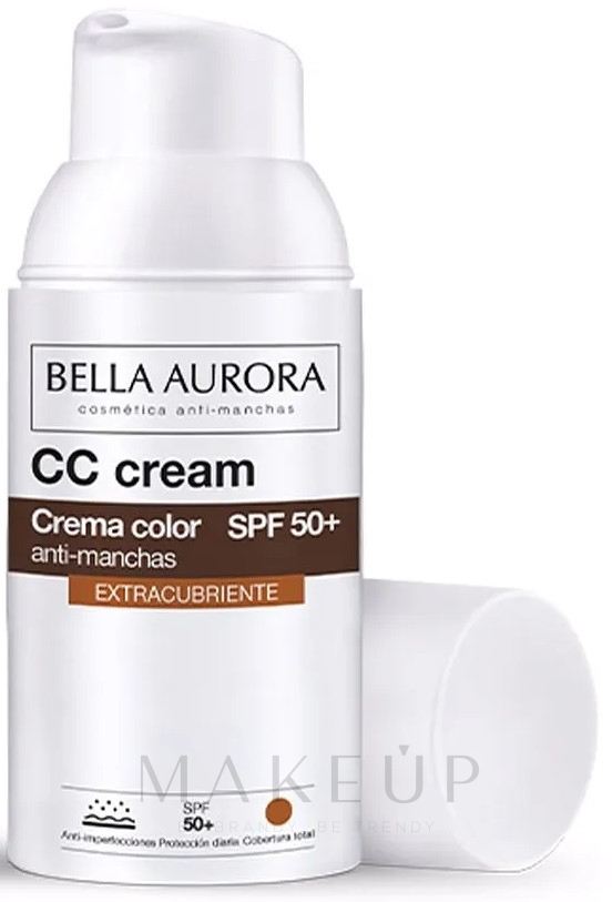 Depigmentierende CC-Gesichtscreme - Bella Aurora CC Cream Extra Covering SPF50+ — Bild 30 ml