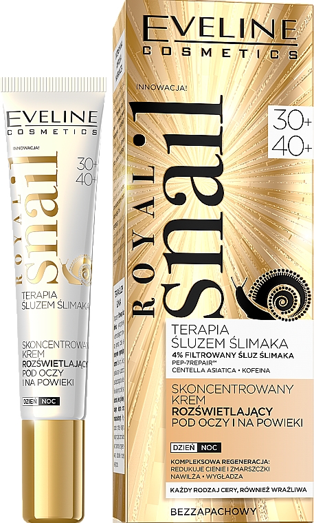 Augenkonturcreme - Eveline Cosmetics Royal Snail 30+/40+ — Bild N1