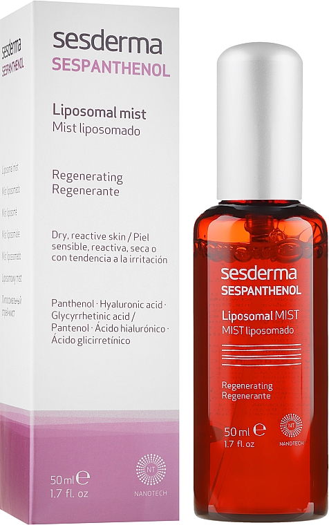 Regenerierendes liposomales Gesichtsspray für empfindliche und trockene Haut - Sesderma Sespanthenol Mist — Bild N1