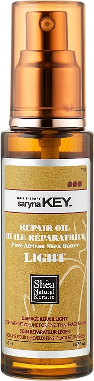 Revitalisierende Sheabutter - Saryna Key Damage Repair Oil Pure African Shea Butter Light — Bild N1