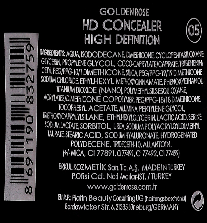 Gesichtsconcealer - Golden Rose HD Concealer High Definition — Bild N2