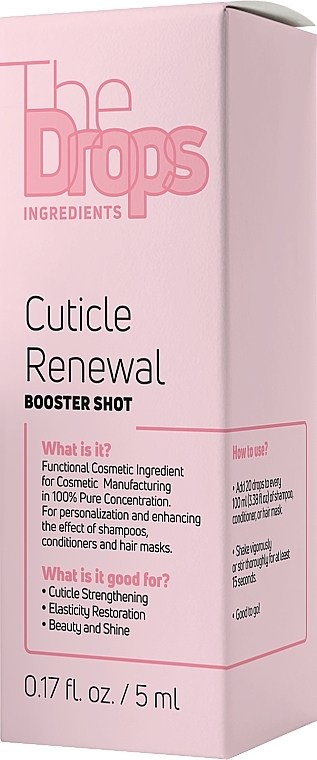 Komplex zur Regeneration der Haarspitzen  - Pharma Group Laboratories The Drops Cuticle Renewal Booster Shot  — Bild N2