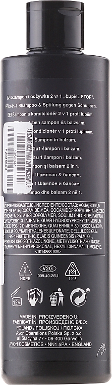 2in1 Shampoo und Haarspülung gegen Schuppen - Avon Advance Techniques Anti-Dandruff Shampoo & Conditioner — Bild N2