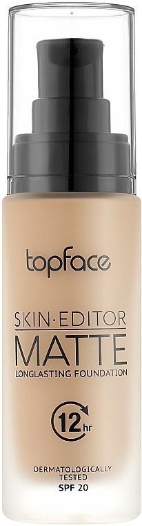 Langanhaltende matte Foundation SPF 20 - TopFace Skin Editor Matte Foundation — Bild N1