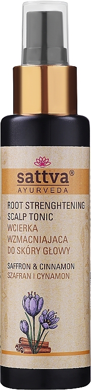Stärkende Kopfhautlotion mit Safran und Zimt - Sattva Ayurveda Scalp Tonik Saffron & Cinnamon  — Bild N1