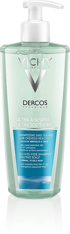 Beruhigendes Shampoo für normales und fettiges Haar - Vichy Dercos Ultra Soothing Normal to Oil Hair Shampoo
