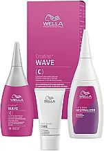 Düfte, Parfümerie und Kosmetik Haarpflegeset - Wella Professionals Creatine+ Wave (Haarlotion 75ml + Neutralizer 100ml + Haarbehandlung 30ml)