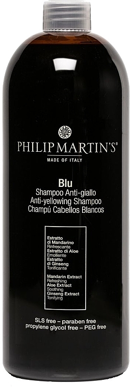 Anti-Gelbstich Shampoo für blondes Haar - Philip Martin's Blu Anti-yellowing Shampoo — Bild N2