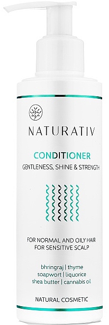 Haarspülung "Shine & Strength" für empfindliche Kopfhaut - Naturativ Getleness Shine&Strength Conditioner — Bild N2