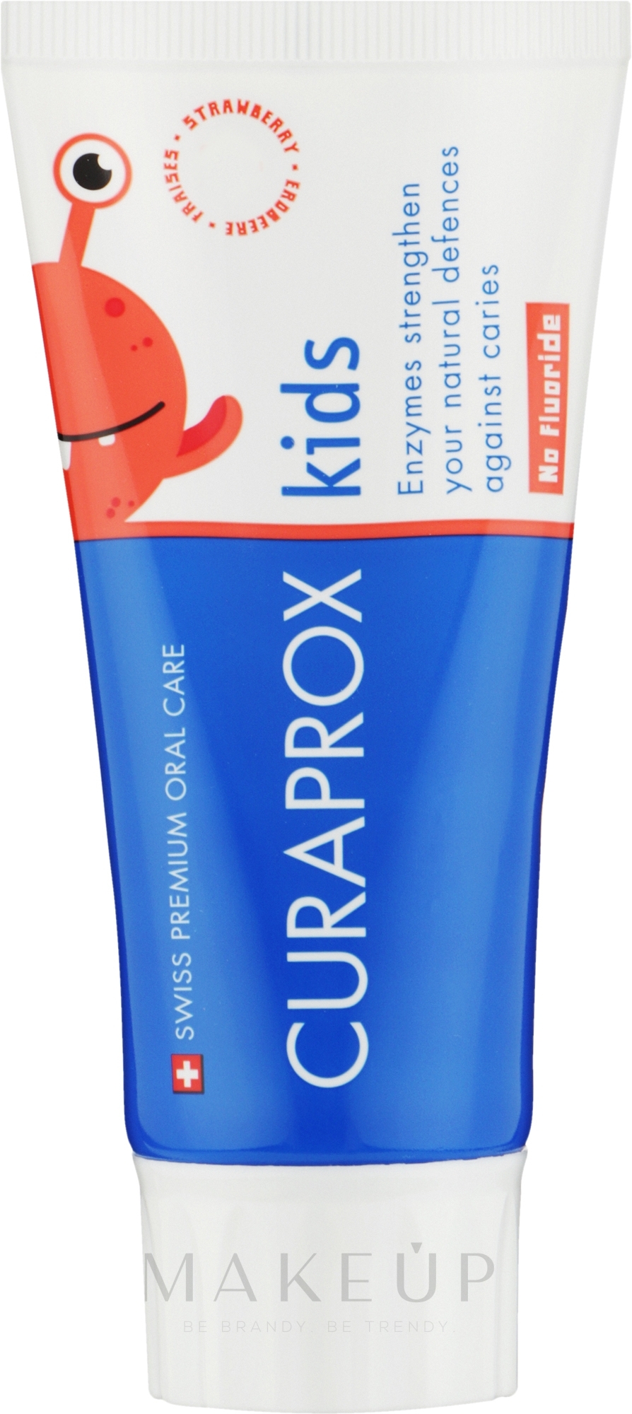 Kinderzahnpasta mit Erdbeergeschmack fluoridfrei - Curaprox For Kids Toothpaste — Bild 60 ml