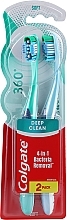 Zahnbürsten weich hellgrün und blau - Colgate 360 Whole Mouth Clean Soft  — Bild N1