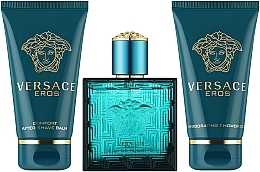 Versace Eros - Duftset (Eau de Toilette 50ml + After Shave Balsam 50ml + Duschgel 50ml) — Bild N2