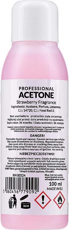 Nagellackentferner mit Erdbeerduft - Ronney Professional Acetone Strawberry — Bild N2