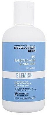 Waschgel mit Salicylsäure und Zink - Revolution Skincare Blemish 2% Salicylic Acid & Zinc BHA Cleanser — Bild N1