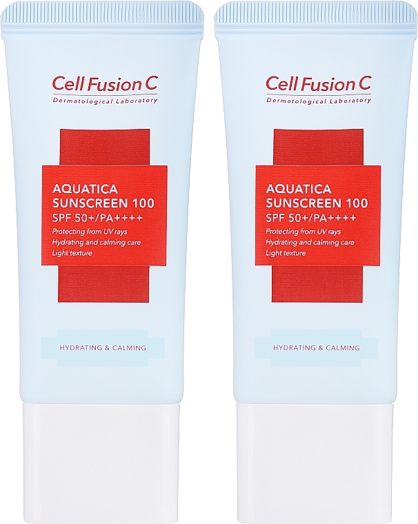 Set - Cell Fusion C Aquatica Sunscreen 100 SPF 50+/PA+++ Set (cr/2x35ml) — Bild N4