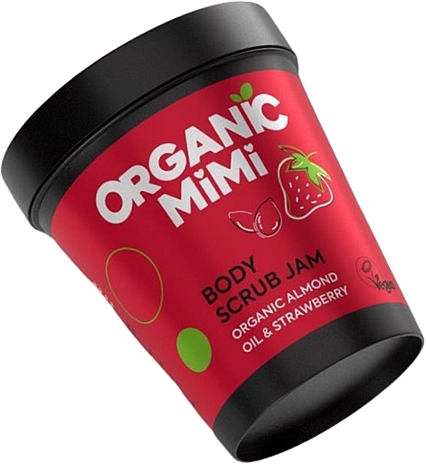 Körperpeeling Mandeln und Erdbeeren - Organic Mimi Body Scrub Jam Almond & Strawberry — Bild N1