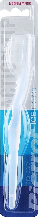 Zahnbürste mittel transparent-blau - Pierrot Action Tip Medium — Bild N1