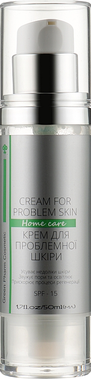 Gesichtscreme für Problemhaut - Green Pharm Cosmetic Home Care Cream For Problem Skin PH 5,5 SPF 15 — Bild N1