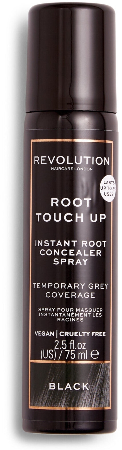 Sofort Ansatz-Kaschierspray - Makeup Revolution Haircare Root Touch Up Spray — Bild Black
