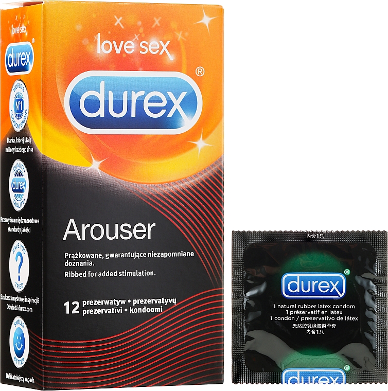 Gerippte Kondome 12 St. - Durex Arouser — Bild N2
