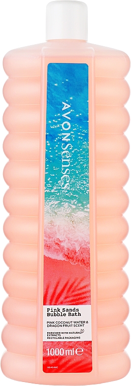 Badeschaum mit Kokosnusswasser und Pitaya - Avon Senses Secret Pink Sands Buble Bath — Bild N1