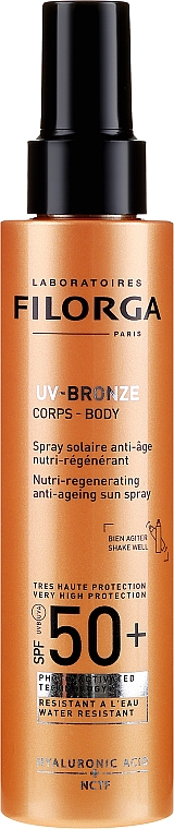 Regenerierendes und pflegendes Anti-Aging Sonnenschutzspray für den Körper SPF 50+ - Filorga UV-Bronze Body SPF50+ — Bild N1