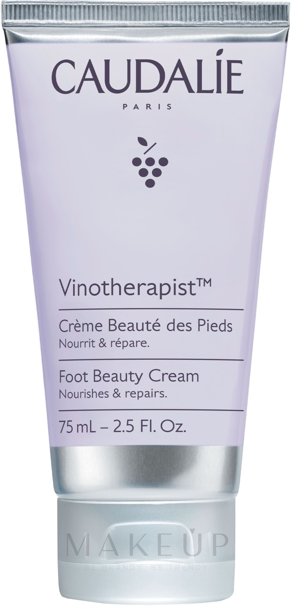 Fußcreme mit Traubenöl - Caudalie Vinotherapist Foot Beauty Cream — Bild 75 ml