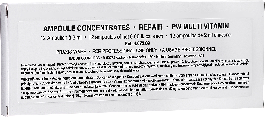 Aufbauender Vitaminkomplex und Biotin für das Gesicht - Babor Ampoule Concentrates Multi Vitamin — Bild N4