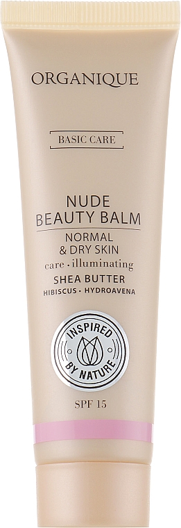 Gesichtsbalsam für trockene und normale Haut mit Sheabutter und Hibiskus - Organique Basic Care Nude Beauty Balm — Bild N1
