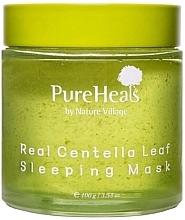 Düfte, Parfümerie und Kosmetik Nachtmaske mit Centella-Blättern - PureHeal's Real Centella Leaf Sleeping Mask