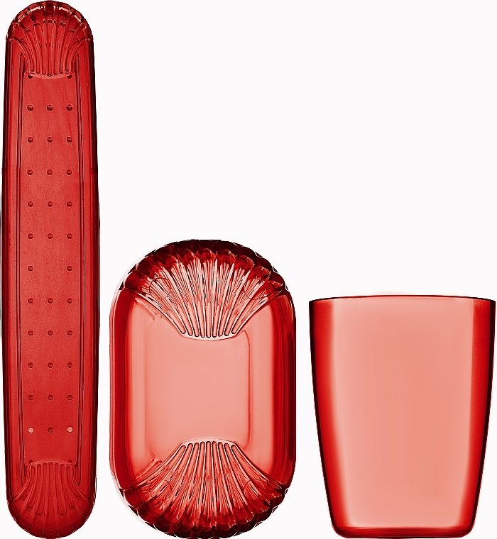 Reiseset 41372 transparentes Rot graue Tasche - Top Choice Set (Accessoires 4 St.)  — Bild N4