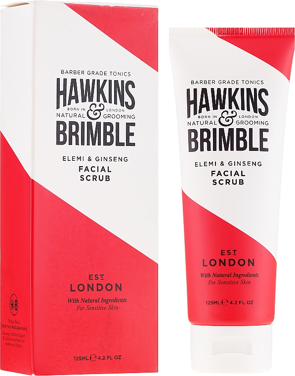 Peeling vor der Rasur mit Walnussschalen und Mandelöl - Hawkins & Brimble Elemi & Ginseng Pre Shave Scrub — Bild N1