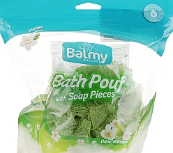 Düfte, Parfümerie und Kosmetik Badeschwamm mit Seifenstücken mit Olivenextrakt - Balmy Naturel Bath Pouf With Soap Pieces