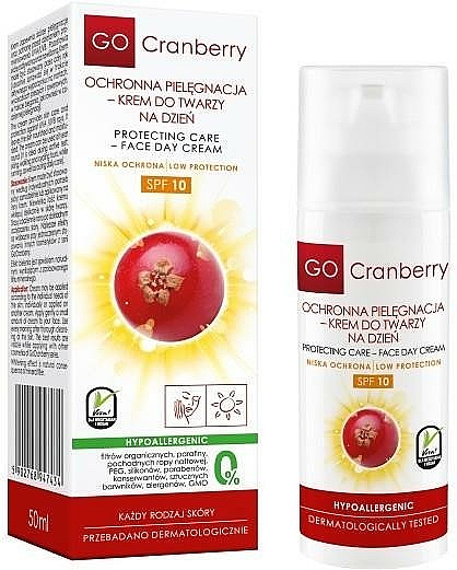Schützende Tagescreme mit Cranberry-Extrakt LSF 10 - GoCranberry Protecting Care Face Day Cream SPF 10 — Bild N1