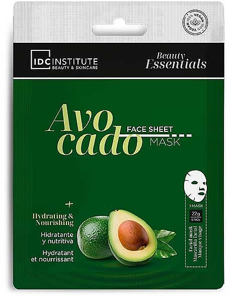Maske für das Gesicht - IDC Institute Ultra Thin Face Mask Avocado — Bild N1