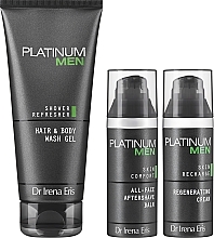 Set - Dr Irena Eris Platinum Men (Aftershave-Balsam 50ml + Gesichtscreme 50ml + Waschgel 200ml) — Bild N2